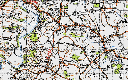 Old map of Martley in 1947