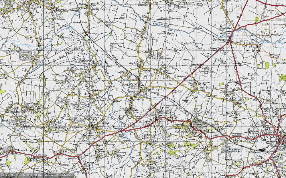 Old Map of Martock, 1945 in 1945