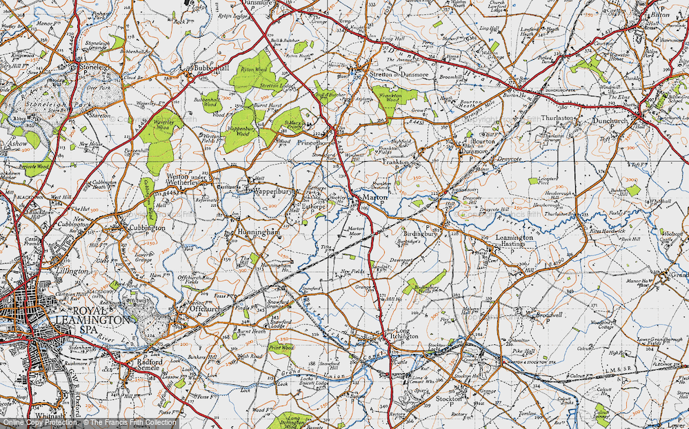 Old Map of Marton, 1946 in 1946