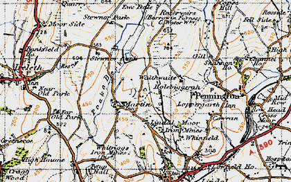 Old map of Lindal Moor in 1947