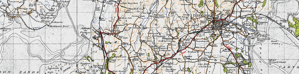 Old map of Marton in 1947