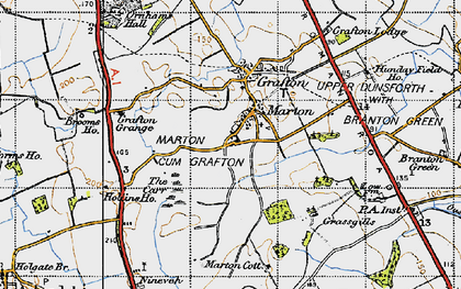 Old map of Brooms Ho in 1947