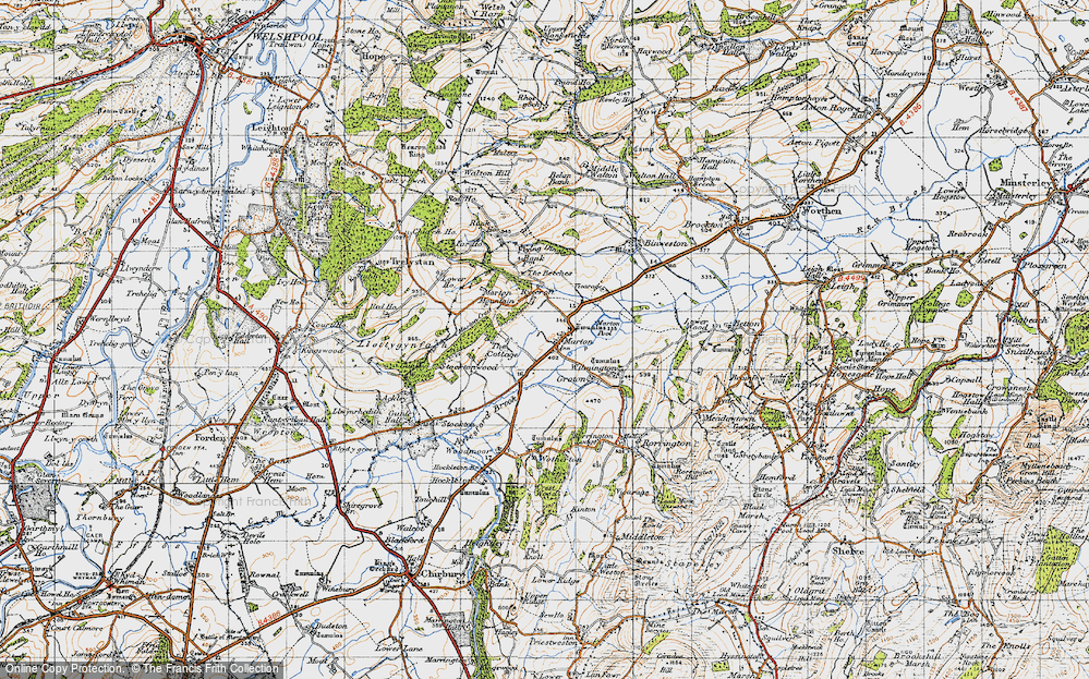 Old Map of Marton, 1947 in 1947