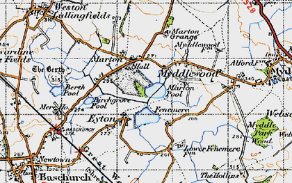 Old map of Birchgrove Pool in 1947