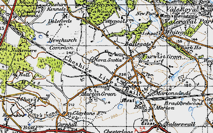 Old map of Whitegate Way in 1947