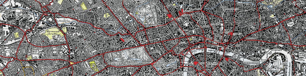 Old map of Marylebone in 1945