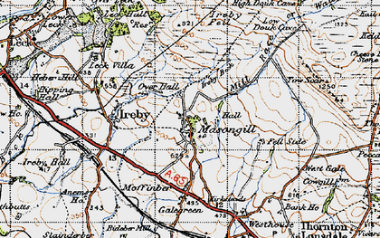 Old map of Masongill in 1947