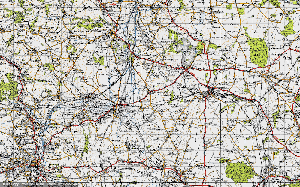 Old Map of Mastin Moor, 1947 in 1947