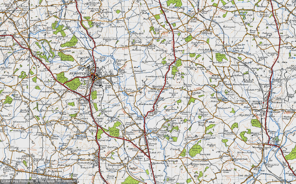 Old Map of Matchborough, 1947 in 1947