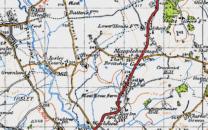 Old map of Matchborough in 1947