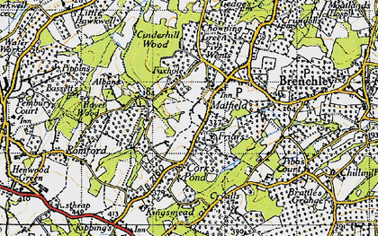 Old map of Matfield in 1946