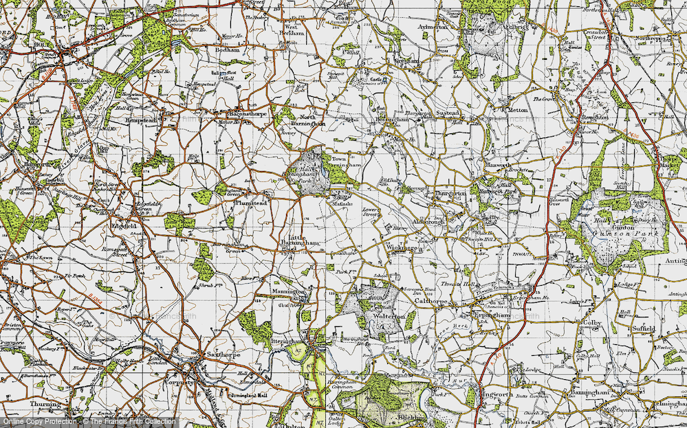Old Map of Matlaske, 1945 in 1945