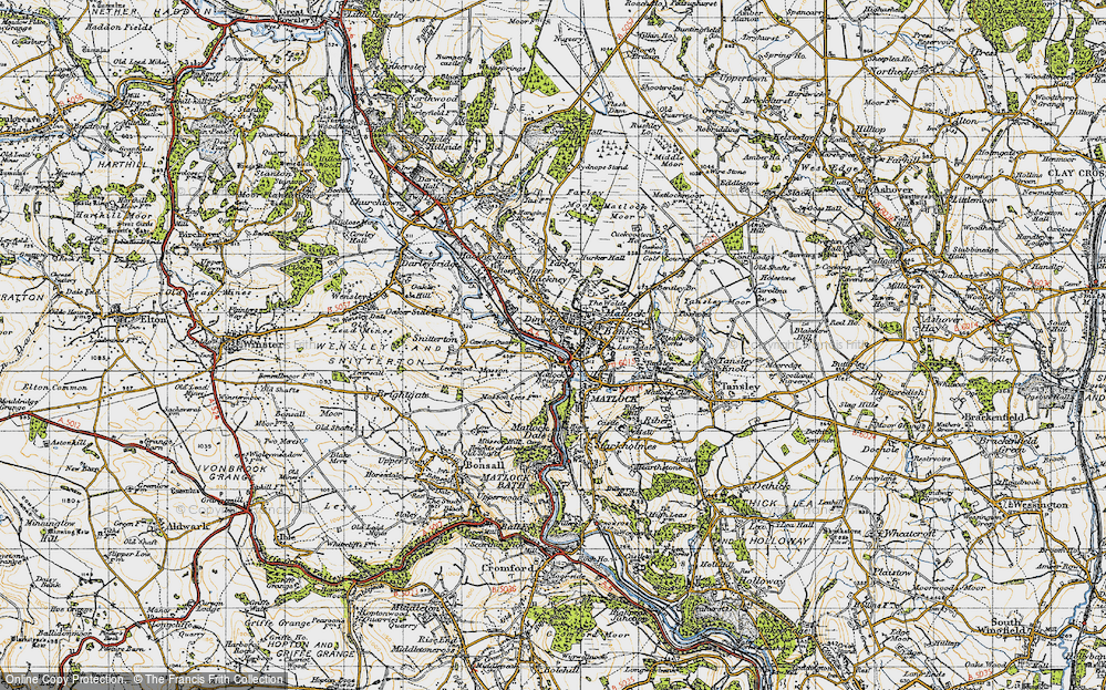 Old Map of Matlock Bank, 1947 in 1947
