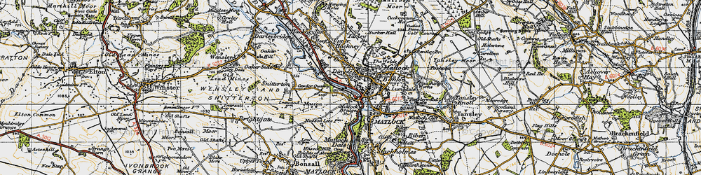 Old map of Matlock Bank in 1947