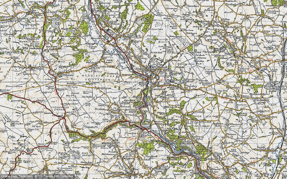 Old Map of Matlock Bridge, 1947 in 1947