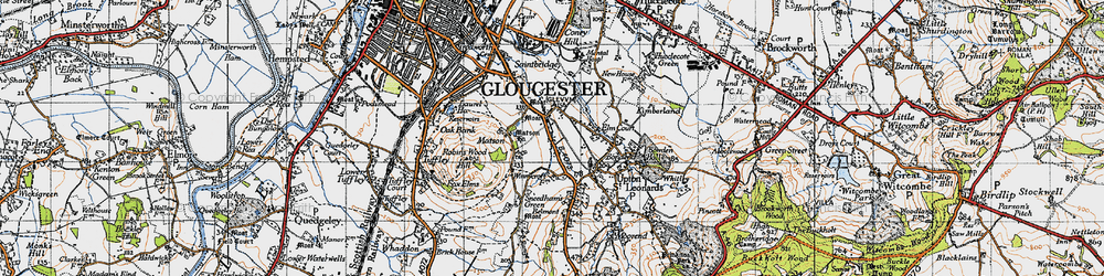 Old map of Matson in 1947