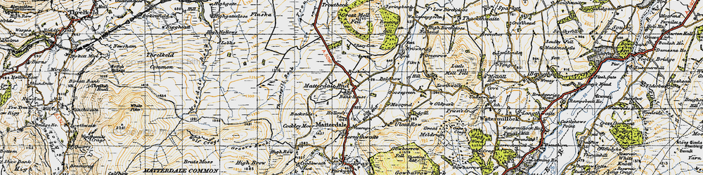 Old map of Bald Howe in 1947