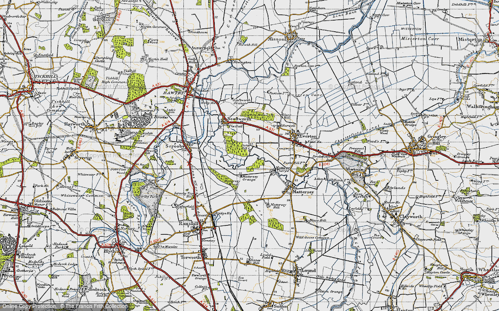 Old Map of Mattersey Thorpe, 1947 in 1947