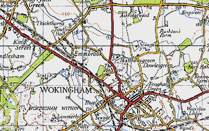 Old map of Matthewsgreen in 1940