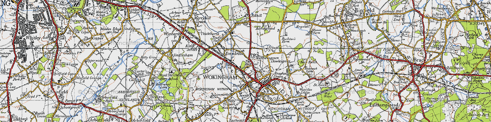 Old map of Matthewsgreen in 1940