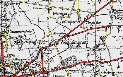 Old map of Maudlin in 1945