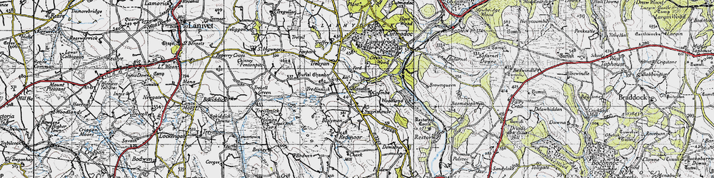 Old map of Maudlin in 1946