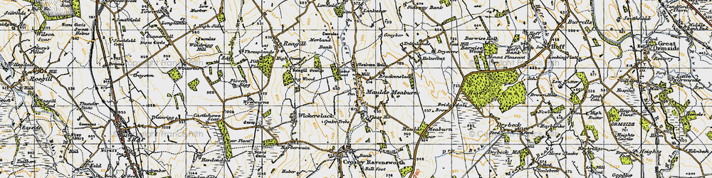 Old map of Barnskew in 1947