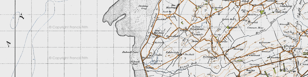 Old map of Mawbray in 1947
