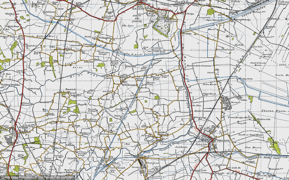 Old Map of Mawson Green, 1947 in 1947