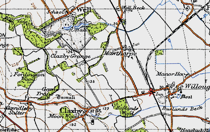 Old map of Mawthorpe in 1946