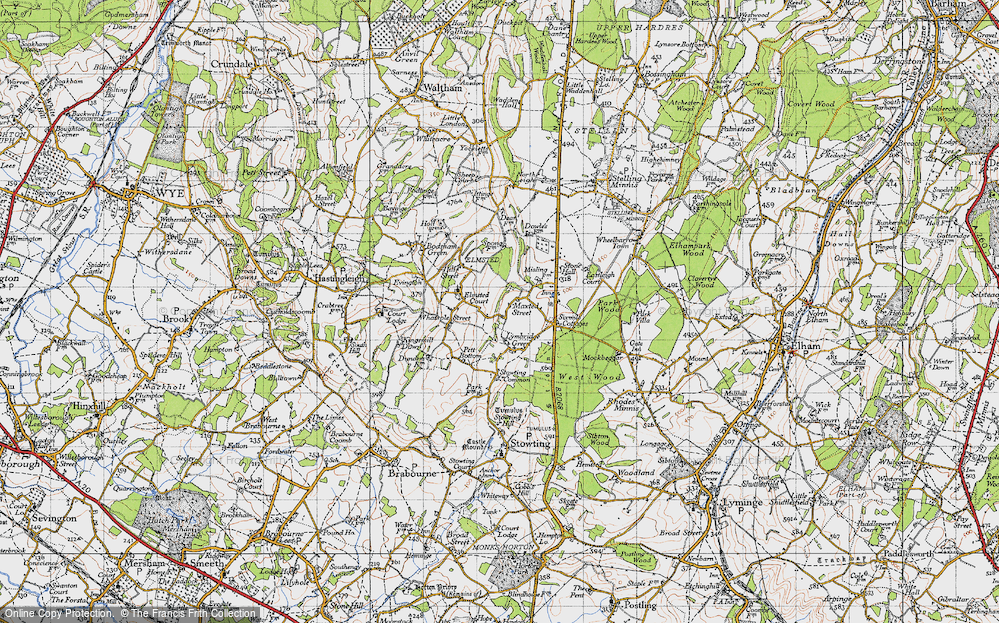 Old Map of Maxted Street, 1947 in 1947
