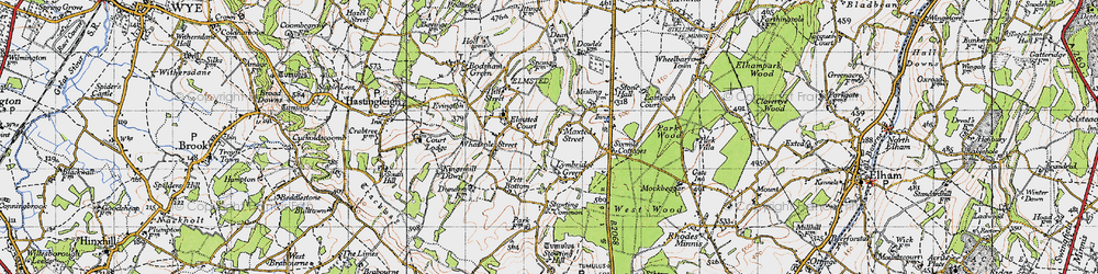 Old map of Maxted Street in 1947