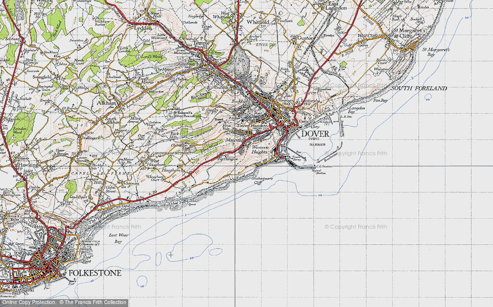 Old Map of Maxton, 1947 in 1947