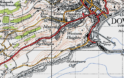 Old map of Maxton in 1947
