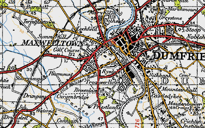 Old map of Maxwelltown in 1947
