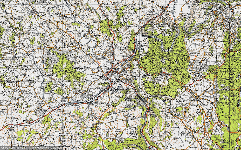 Old Map of Historic Map covering Dixton in 1946