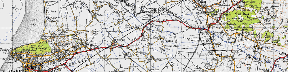 Old map of May's Green in 1946