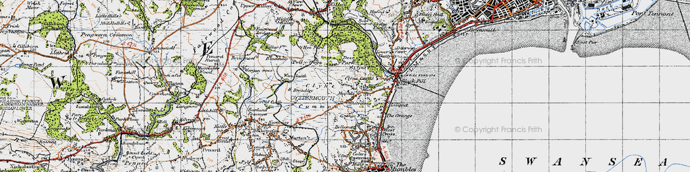 Old map of Mayals in 1947
