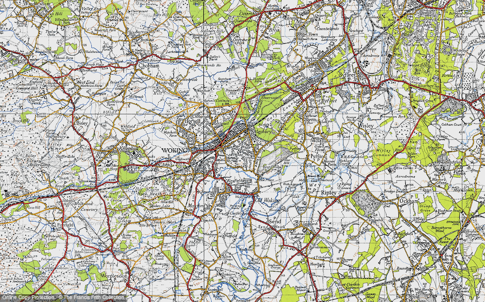 Old Map of Maybury, 1940 in 1940