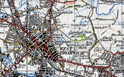 Old map of Mayer's Green in 1946
