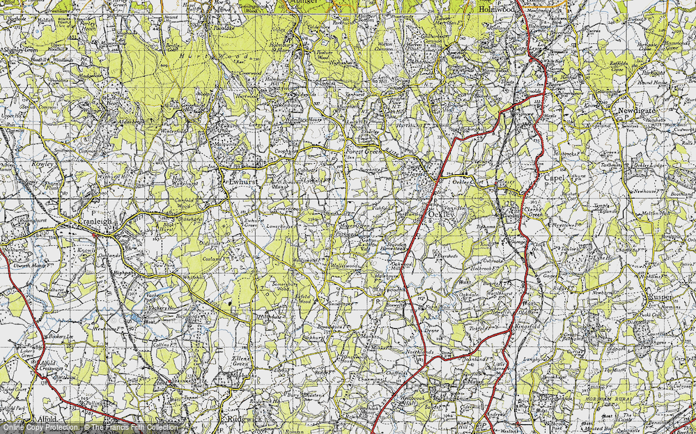 Old Map of Mayes Green, 1940 in 1940