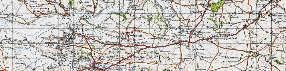 Old map of Mayeston in 1946