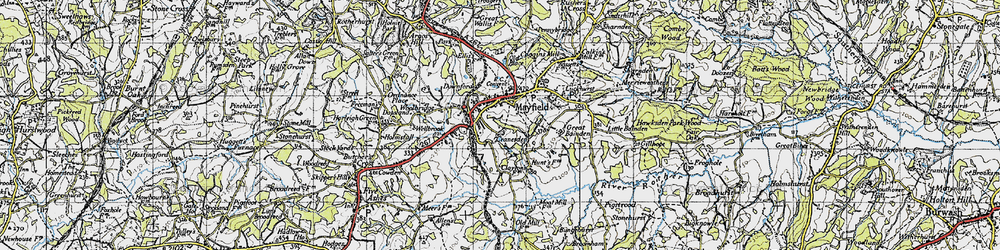 Old map of Mayfield in 1940