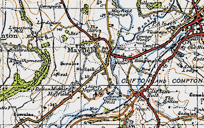 Old map of Mayfield in 1946