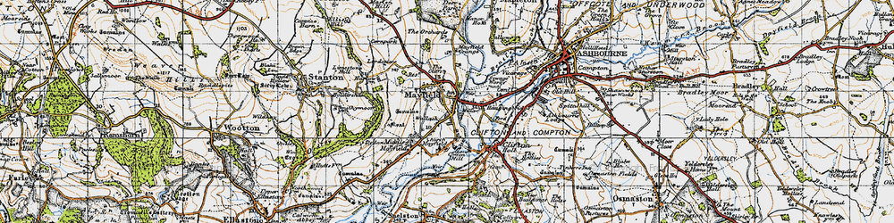 Old map of Mayfield in 1946