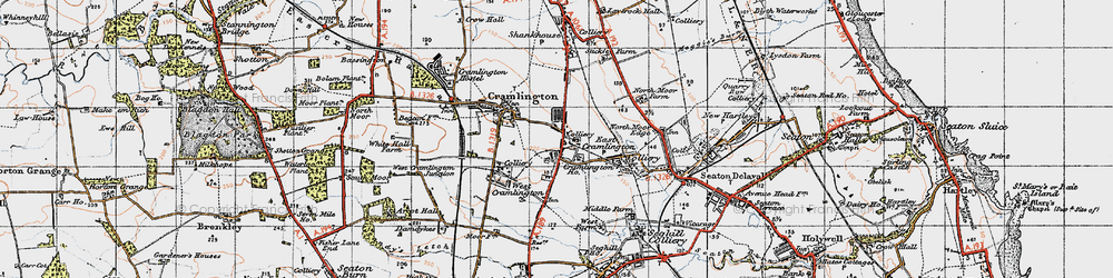Old map of Mayfield in 1947