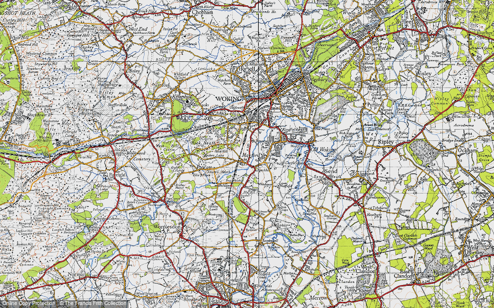 Old Map of Mayford, 1940 in 1940