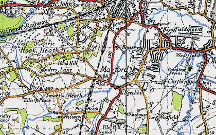 Old map of Mayford in 1940