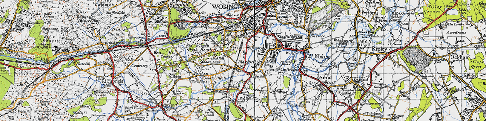 Old map of Mayford in 1940
