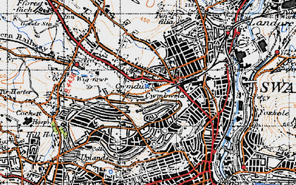 Old map of Mayhill in 1947